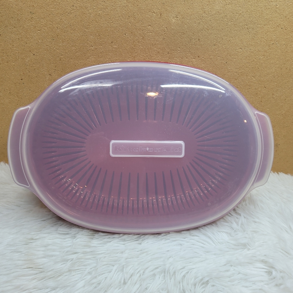 KitchenAid 3 Quart Red Microwave Steamer
